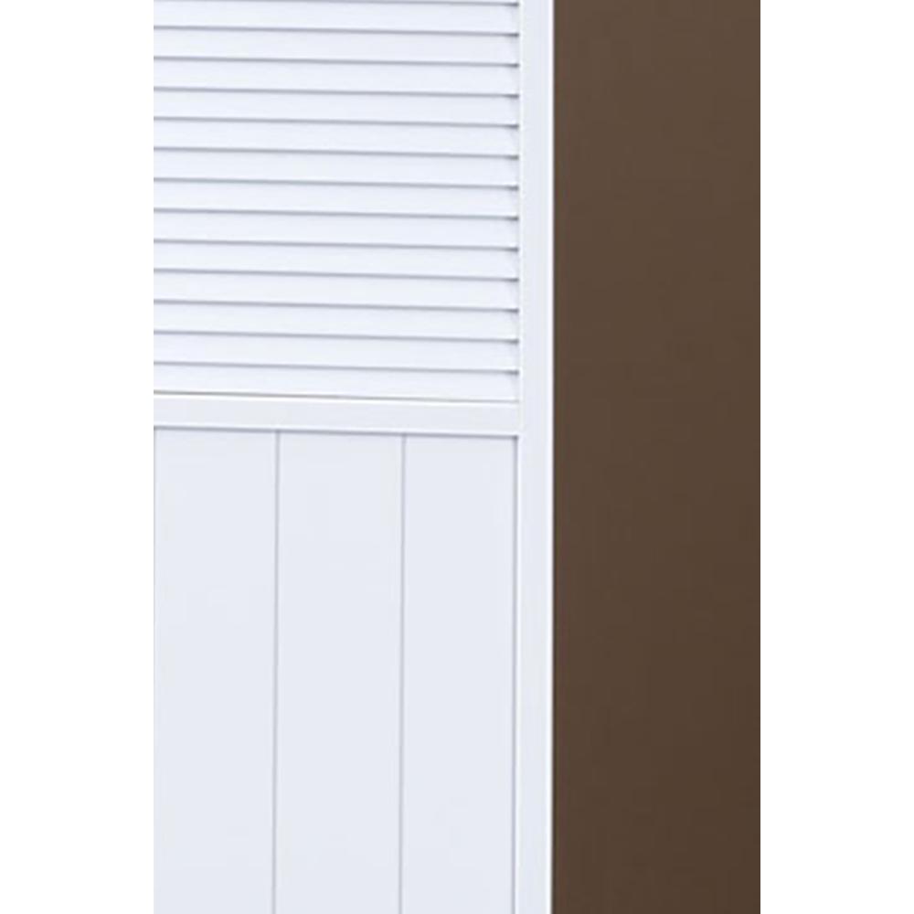 Shutter Door 3-Panel Room Divider - White. Picture 1