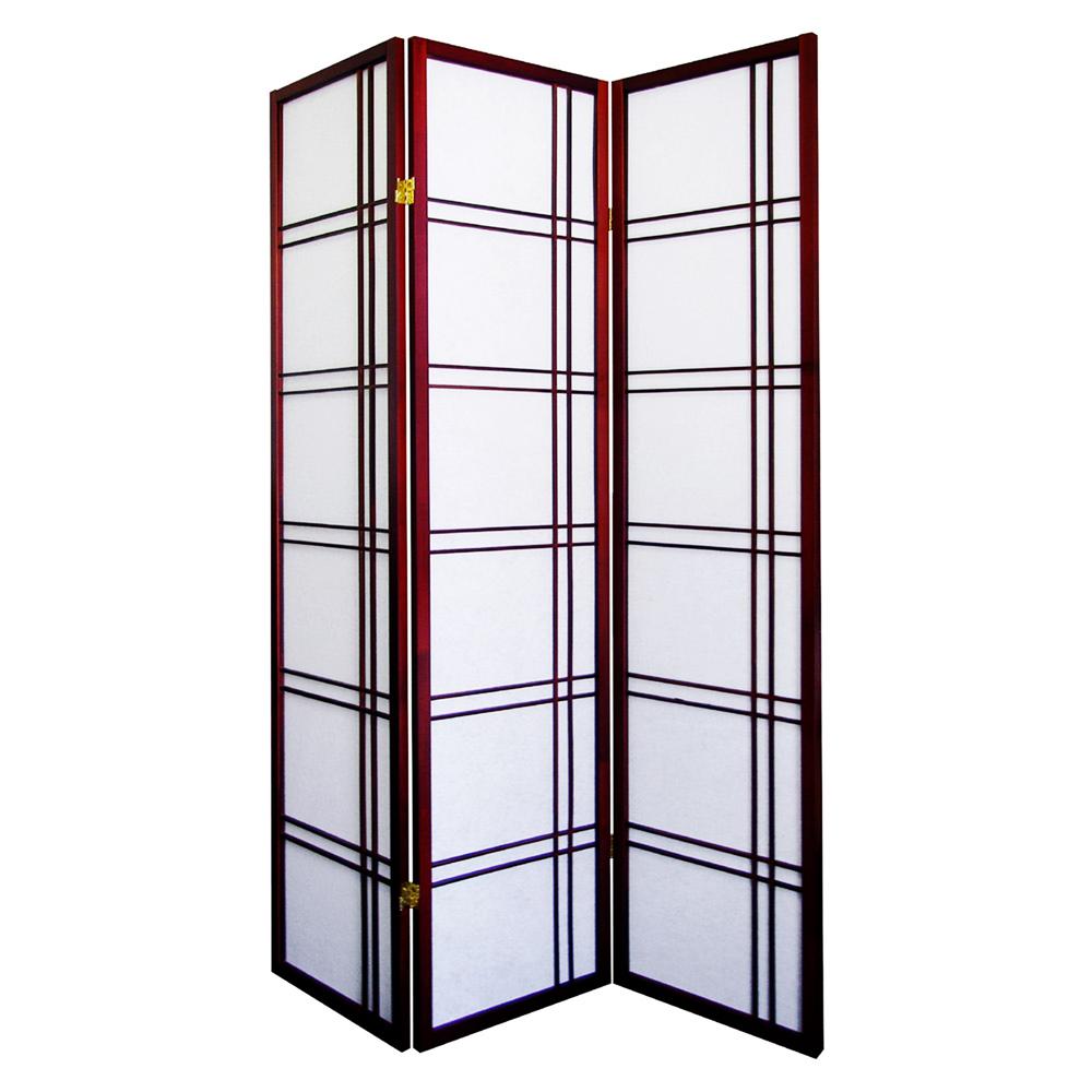 Girard 3-Panel Room Divider - Cherry. Picture 3