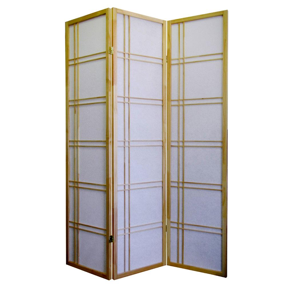 Girard 3-Panel Room Divider - Natural. Picture 3