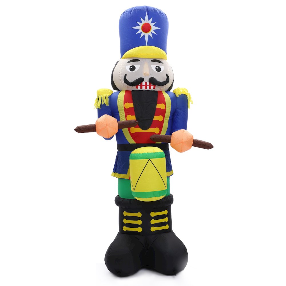 7Ft Nutcracker Dummer Inflatable with LED Lights. Picture 1