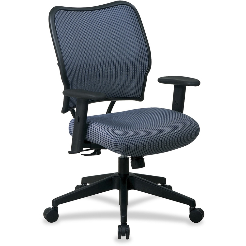 Space VeraFlex Series Task Chair - Blue - Fabric Blue Mist Seat - Fabric Back - 27" x 26.5" x 40" Overall Dimension. Picture 1
