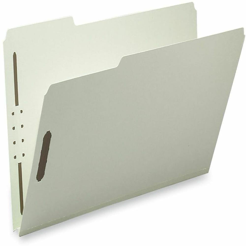 Smead 15004 1/3 Tab Cut Letter Recycled Fastener Folder - 8 1/2" x 11" - 2" Expansion - 2 x 2K Fastener(s) - 2" Fastener Capacity for Folder - Top Tab Location - Assorted Position Tab Position - Press. Picture 1