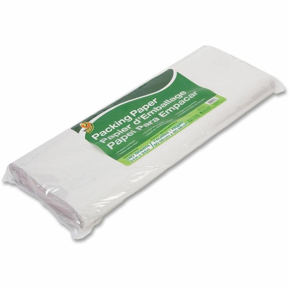 Duck Brand Packing Paper - 24" Width x 24" Length - 5.43 lb Basis Weight - White - 1 / Pack. Picture 1