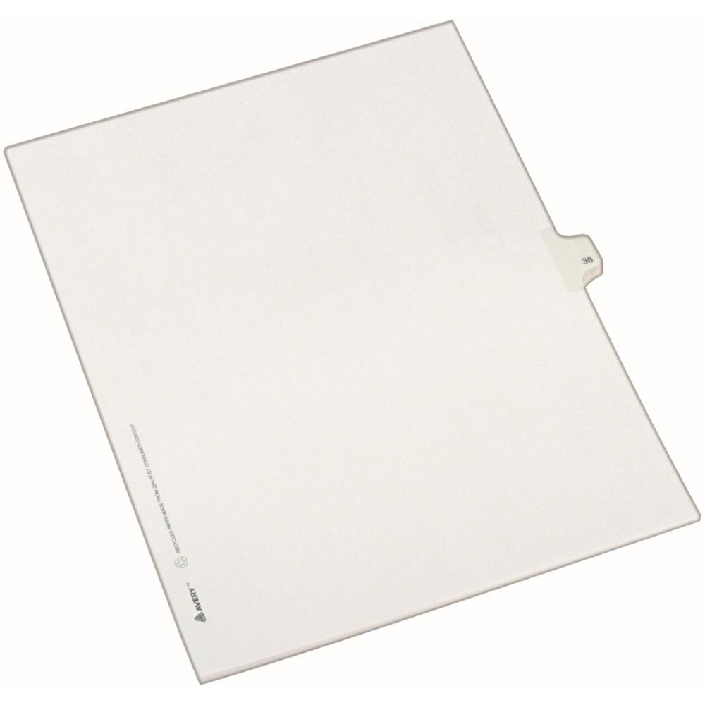 Avery&reg; Alllstate Style Individual Legal Dividers - 25 x Divider(s) - Side Tab(s) - 38 - 1 Tab(s)/Set - 8.5" Divider Width x 11" Divider Length - Letter - 8.50" Width x 11" Length - Paper Divider -. The main picture.
