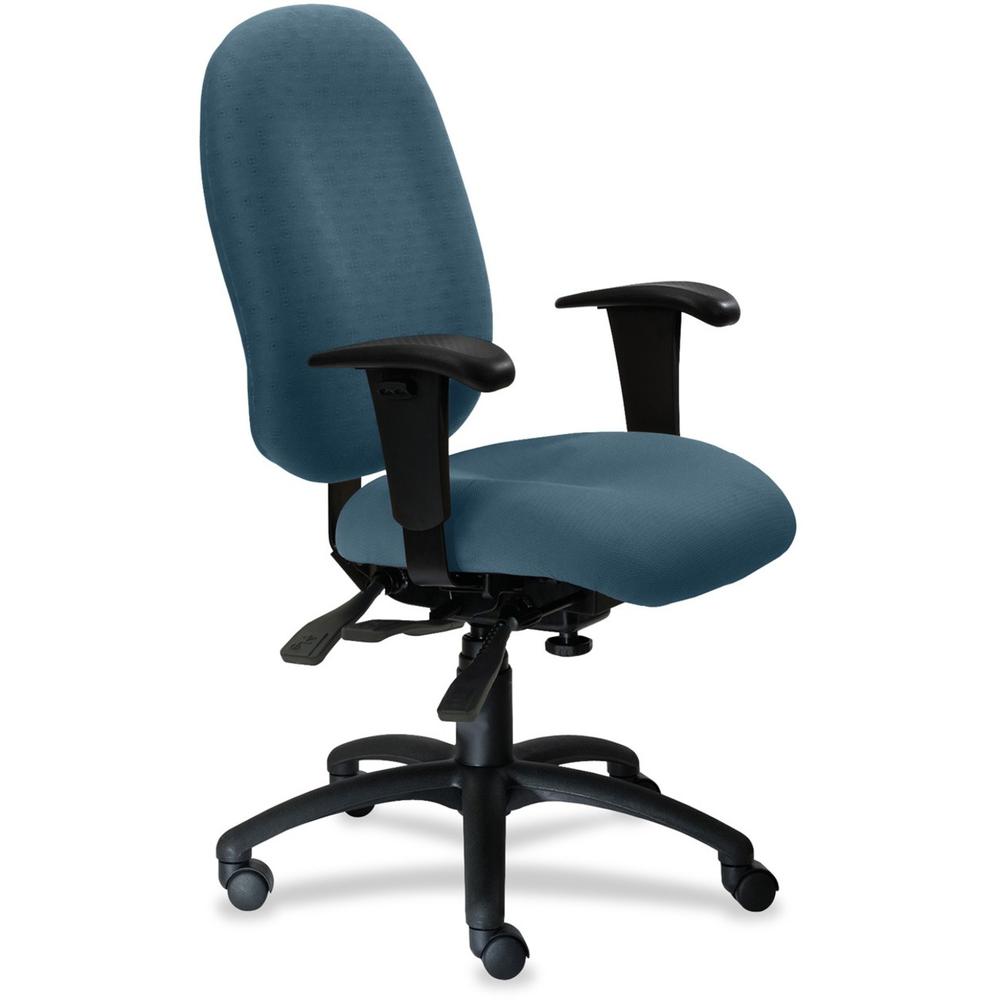 9 to 5 Seating Logic 1780 High-Back Task Chair with Arms - 27" x 23" x 47" - Polyester Peacock Seat. The main picture.