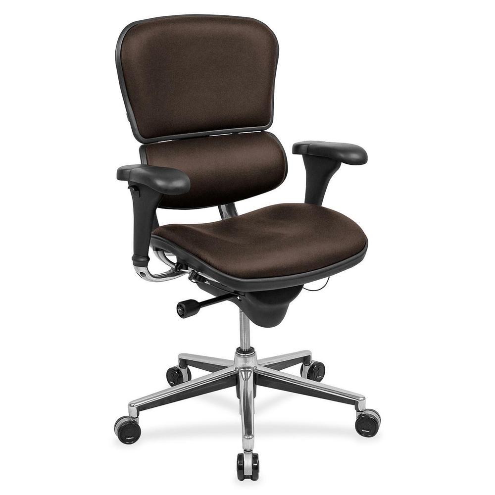 Eurotech ergohuman LE10ERGLO Mid Back Management Chair - Fudge Forte Fabric Seat - Fudge Forte Fabric Back - 5-star Base - 1 Each. The main picture.