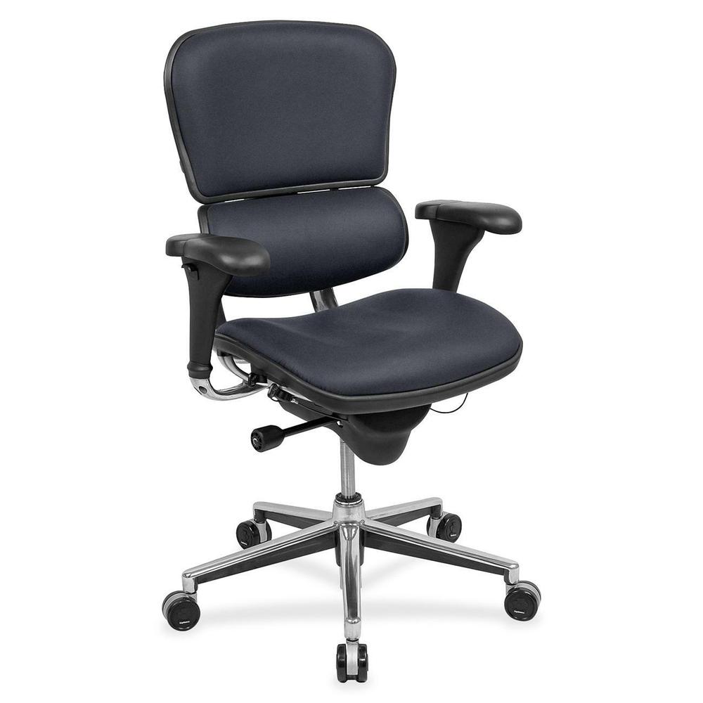 Eurotech ergohuman LE10ERGLO Mid Back Management Chair - Azurean Fuse Fabric Seat - Azurean Fuse Fabric Back - 5-star Base - 1 Each. The main picture.