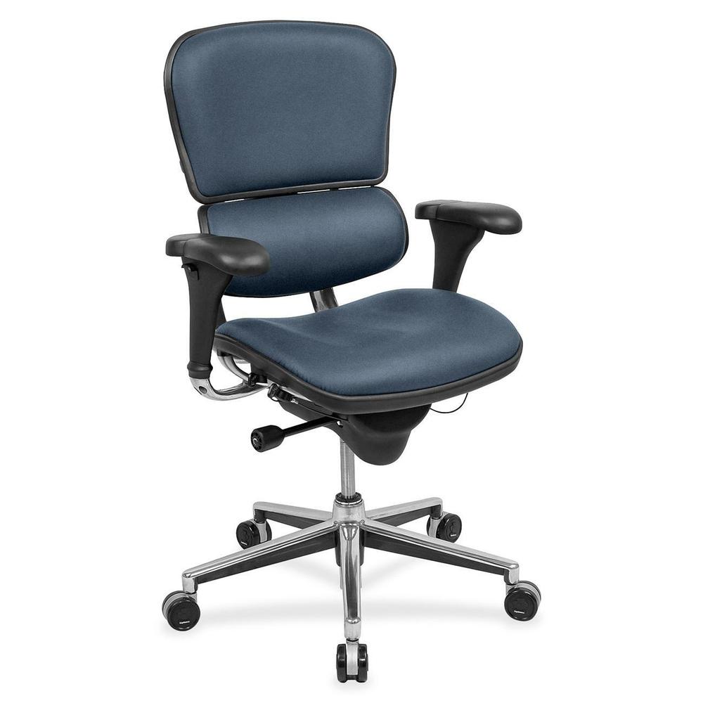 Eurotech ergohuman LE10ERGLO Mid Back Management Chair - Chesapeake Shire Fabric Seat - Chesapeake Shire Fabric Back - 5-star Base - 1 Each. Picture 1