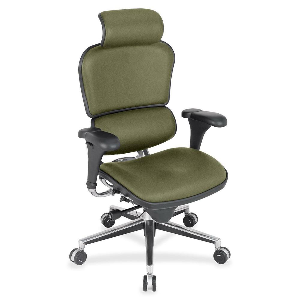 Eurotech ergohuman LE9ERG High Back Executive Chair - Leaf Expo Fabric Seat - Leaf Expo Fabric Back - 5-star Base - 1 Each. Picture 1