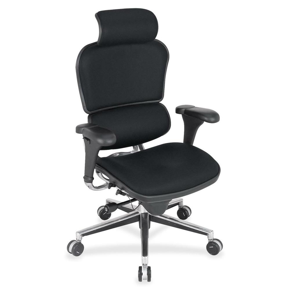 Eurotech Ergohuman Leather Executive Chair - Ebony Insight Fabric Seat - Ebony Insight Fabric Back - 5-star Base - 1 Each. The main picture.