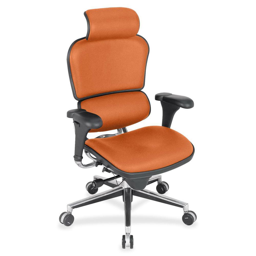 Eurotech Ergohuman Leather Executive Chair - Mango Lifesaver Fabric Seat - Mango Lifesaver Fabric Back - 5-star Base - 1 Each. The main picture.