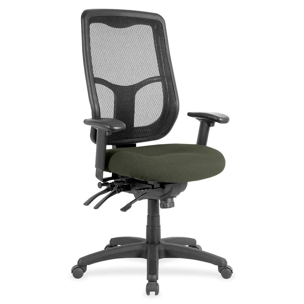 Eurotech Apollo High Back Multi-funtion Task Chair - Olive Green Fabric Seat - 5-star Base - 1 Each. The main picture.
