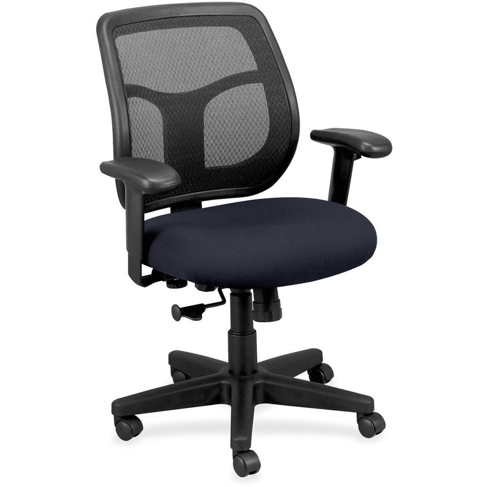 Eurotech Apollo MT9400 Mesh Task Chair - Navy Fabric Seat - Navy Back - 5-star Base - 1 Each. The main picture.