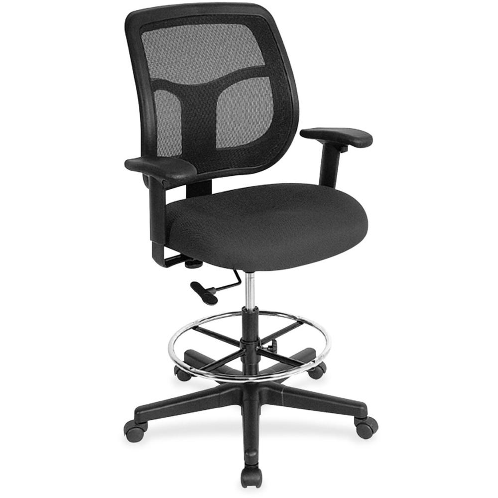 Eurotech Apollo DFT9800 Drafting Stool - Fog Fabric Seat - 5-star Base - 1 Each. The main picture.