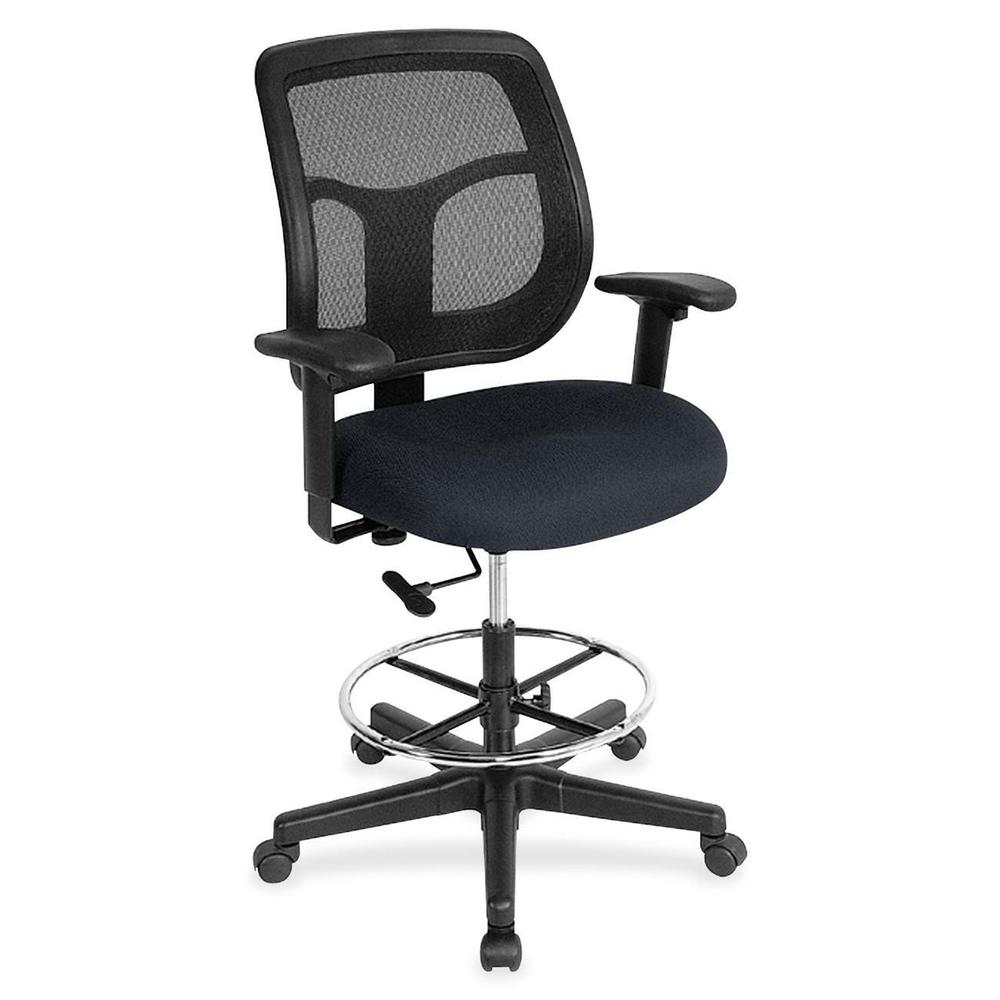 Eurotech Apollo DFT9800 Drafting Stool - Midnight Fabric Seat - 5-star Base - 1 Each. The main picture.