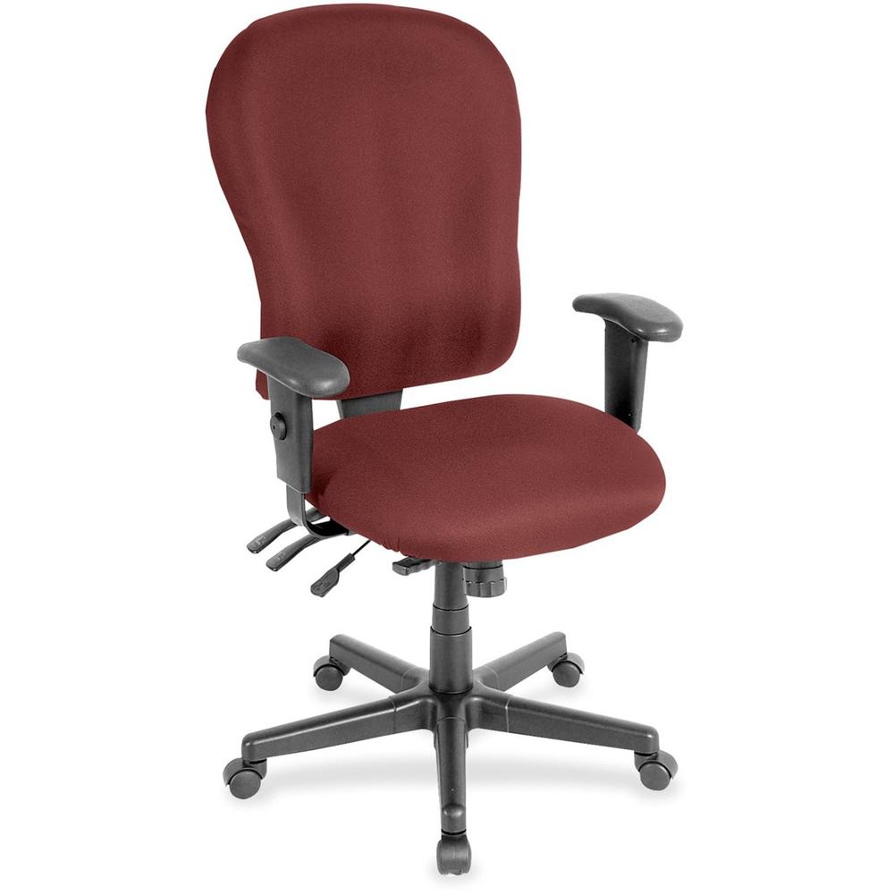 Eurotech 4x4xl High Back Task Chair - Carmine Fabric Seat - Carmine Fabric Back - 5-star Base - 1 Each. Picture 1