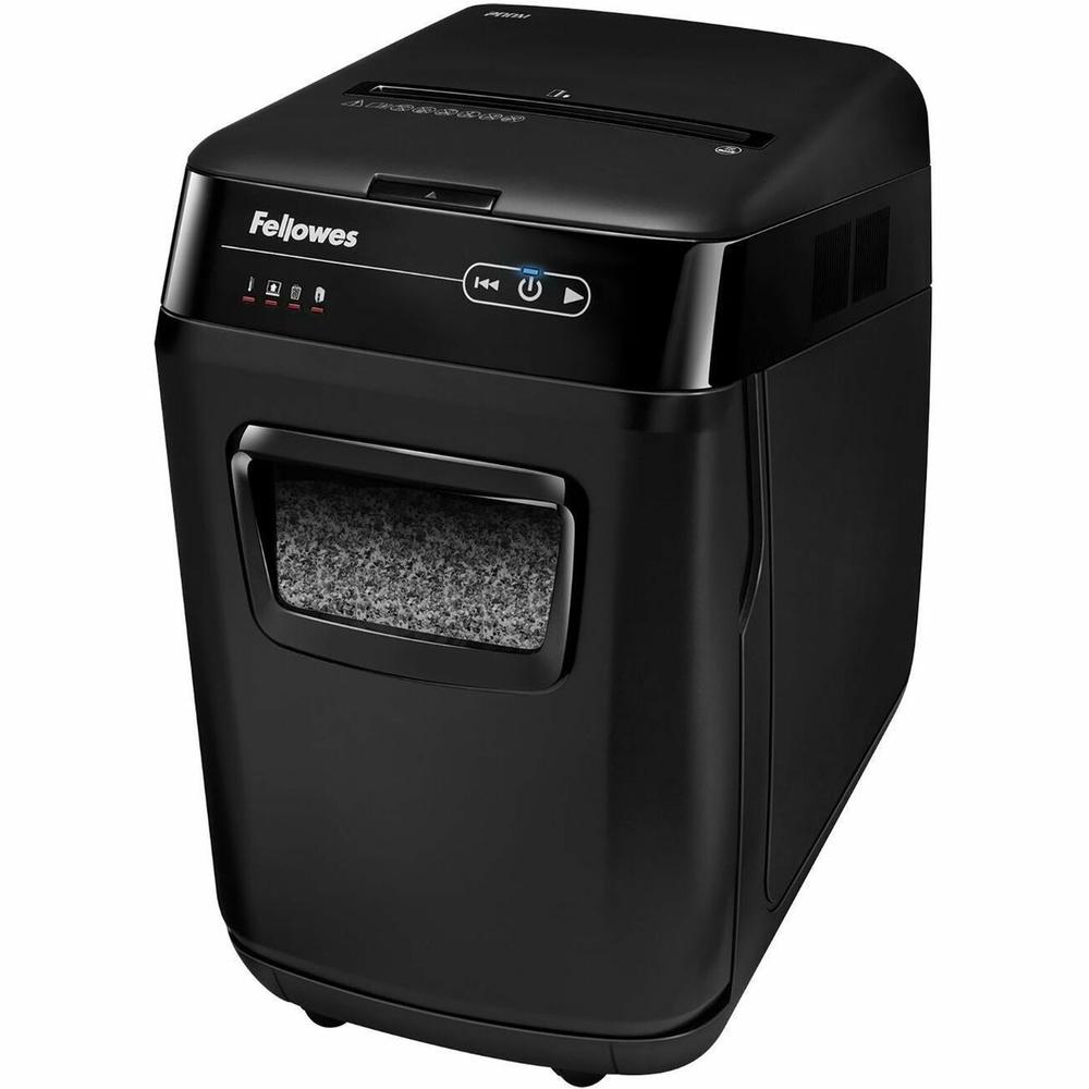 Fellowes AutoMax&trade; 200M Micro-Cut Auto Feed 2-in-1 Office Paper Shredder with Auto Feed 200-Sheet Capacity - Non-continuous Shredder - Micro Cut - 200 Per Pass - for shredding Staples, Credit Car. Picture 1