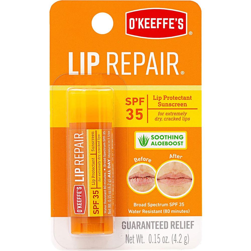 O'Keeffe's SPF 35 Lip Balm - Cream - 0.15 fl oz - For Dry Skin - SPF 35 - Applicable on Lip - Cracked/Scaly Skin, Sunburn - Moisturising, Water Resistant - 1 Each. Picture 1