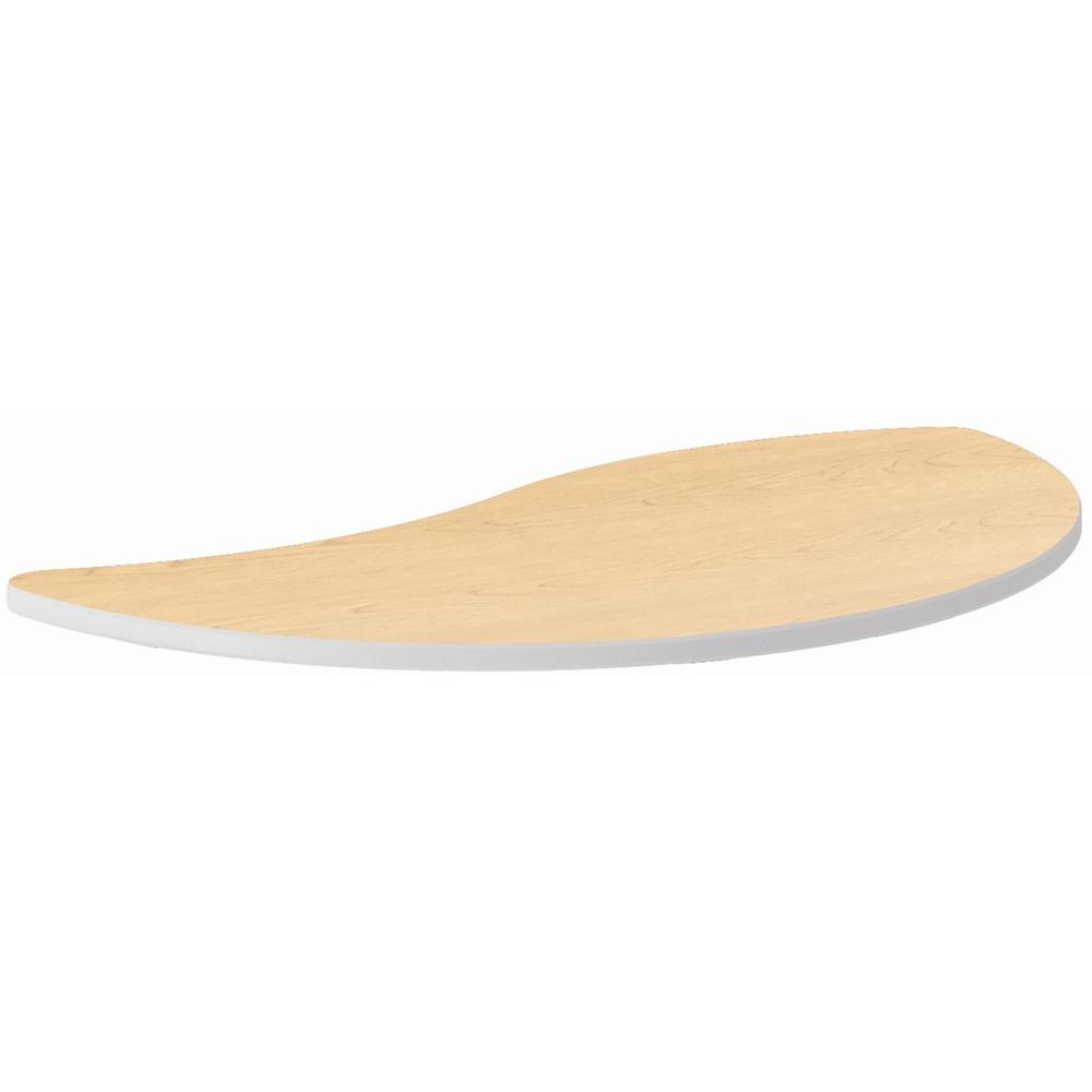 HON Build Series Wisp Shape Tabletop - For - Table TopWisp Top - 25" to 34" Adjustment x 54" Width x 30" Depth - Natural Maple. Picture 1