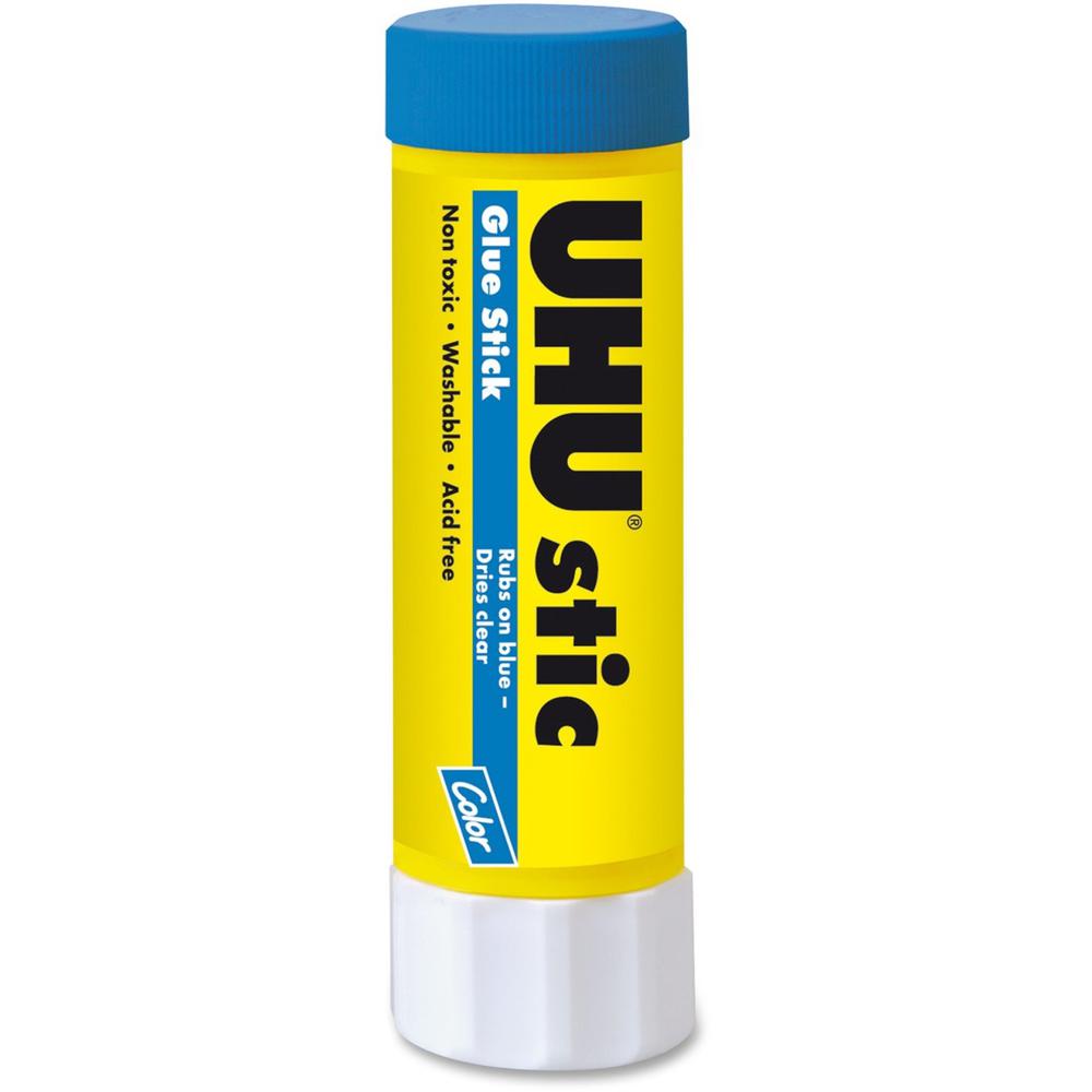 UHU Color Glue Stic, Blue, 40g - 1.41 oz - 12 / Box - Blue. Picture 1