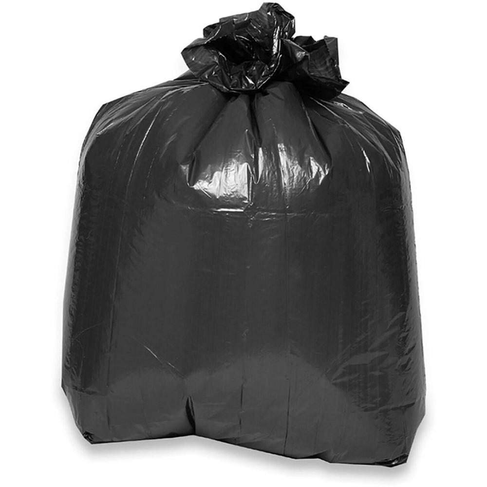 Genuine Joe Low Density Liners - Large Size - 45 gal Capacity - 40" Width x 46" Length - 0.70 mil (18 Micron) Thickness - Low Density - Brown, Black - 40/Carton. Picture 1