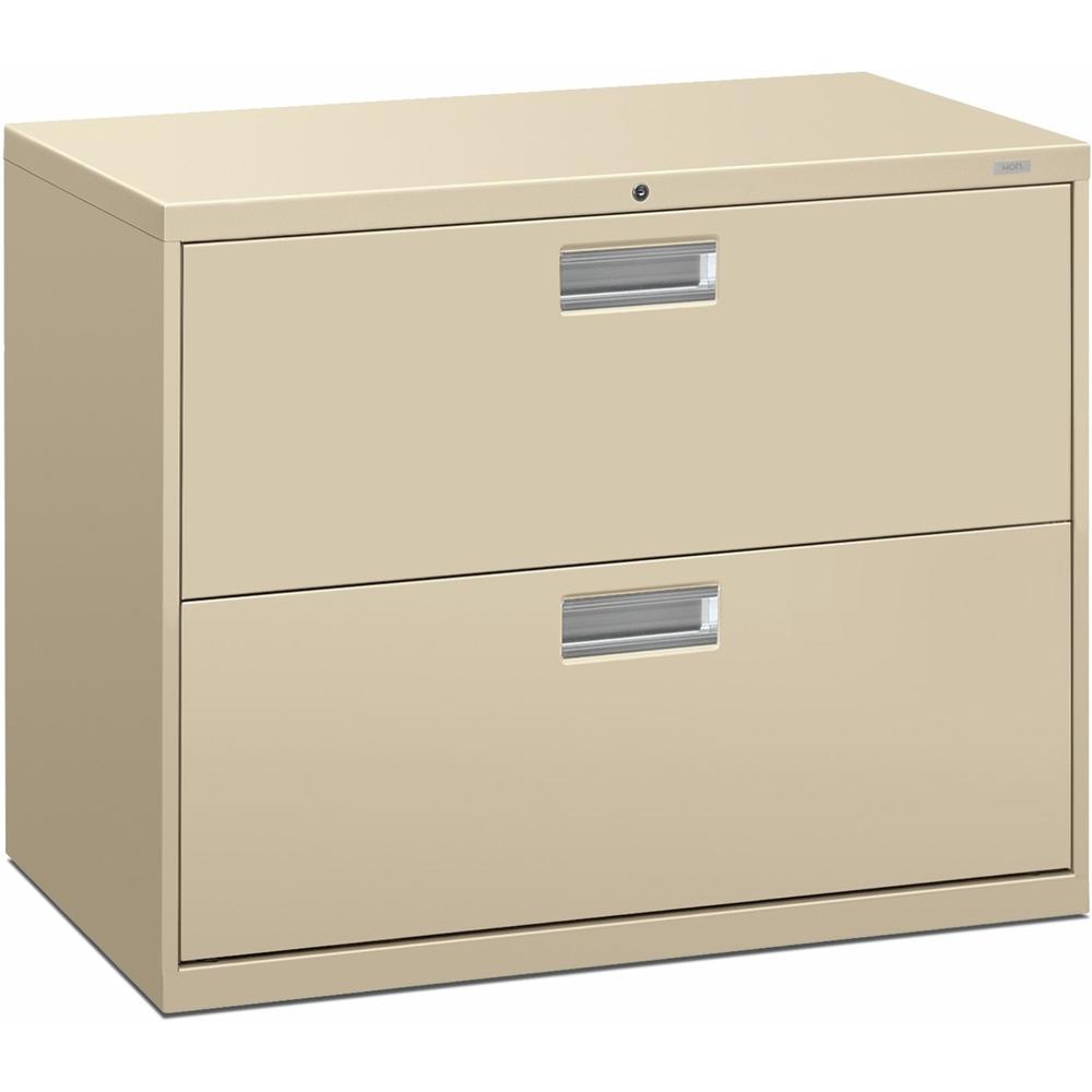 HON Brigade 600 H682 Lateral File - 36" x 18"28.4" - 2 Drawer(s) - Finish: Putty. Picture 1