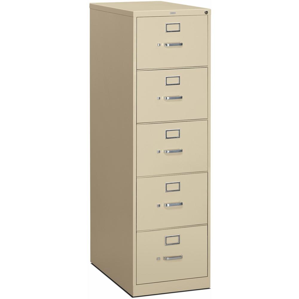 HON 310 H315C File Cabinet - 18.3" x 26.5"60" - 5 Drawer(s) - Finish: Putty. Picture 1