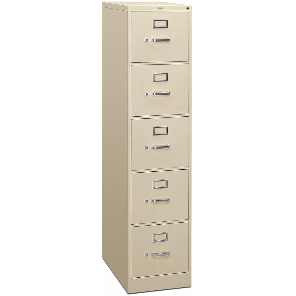 HON 310 H315 File Cabinet - 15" x 26.5"60" - 5 Drawer(s) - Finish: Putty. Picture 1