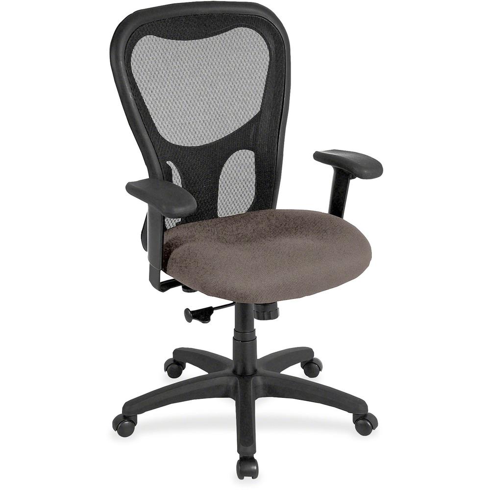 Eurotech Apollo Synchro High Back Chair - Gray Fabric Seat - Gray Back - 5-star Base - 1 Each. Picture 1