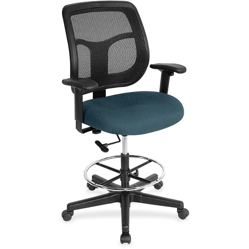 Eurotech Apollo DFT9800 Drafting Stool - Palm Fabric Seat - 5-star Base - 1 Each. Picture 1