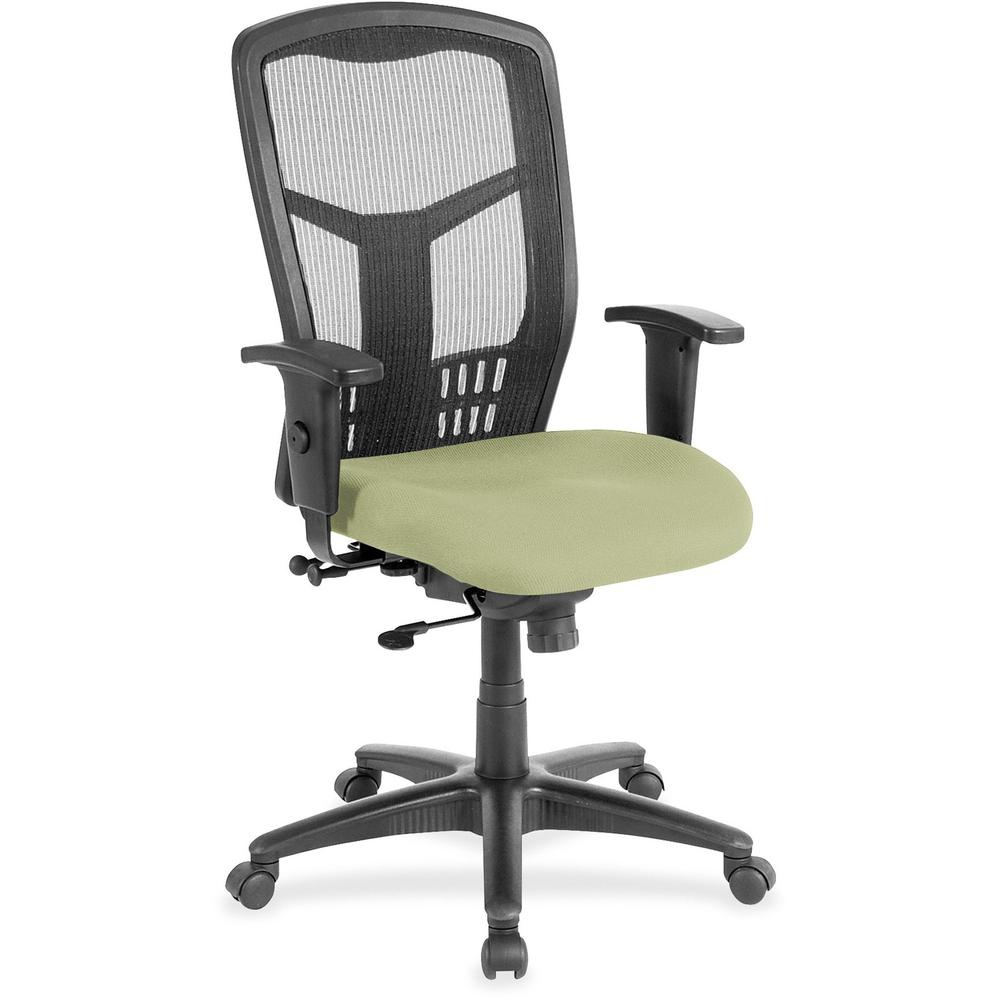 Lorell Executive Chair - High Back - Sage - Fabric, Vinyl - 1 Each. Picture 1