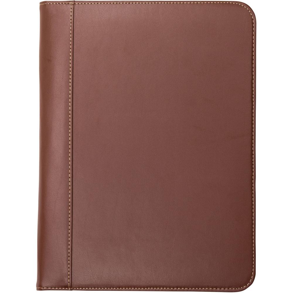 Samsill Letter Pad Folio - 8 1/2" x 11" - Leather - Tan - 1 Each. Picture 1