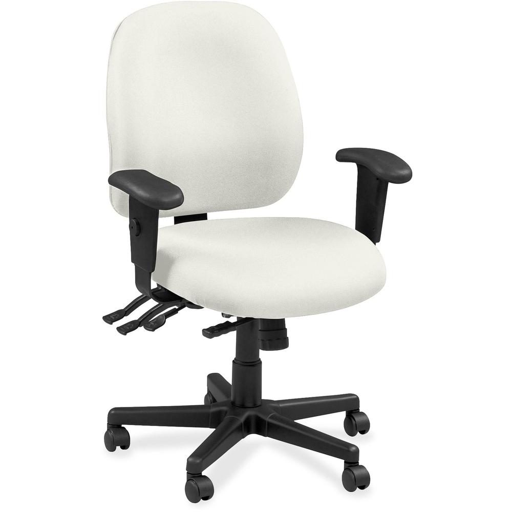 Raynor Executive Chair - Snow - Vinyl, Fabric - 1 Each. The main picture.