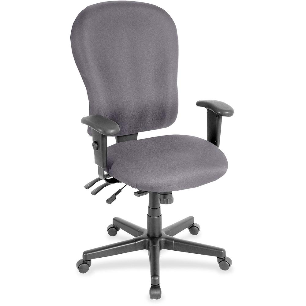 Eurotech 4x4xl High Back Task Chair - Carbon Canyon Vinyl Seat - Carbon Canyon Vinyl Back - High Back - 5-star Base - Armrest - 1 Each. Picture 1
