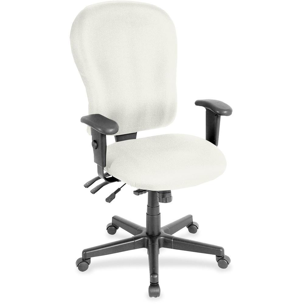 Eurotech 4x4xl High Back Task Chair - Snow Vinyl Seat - Snow Vinyl Back - High Back - 5-star Base - Armrest - 1 Each. Picture 1