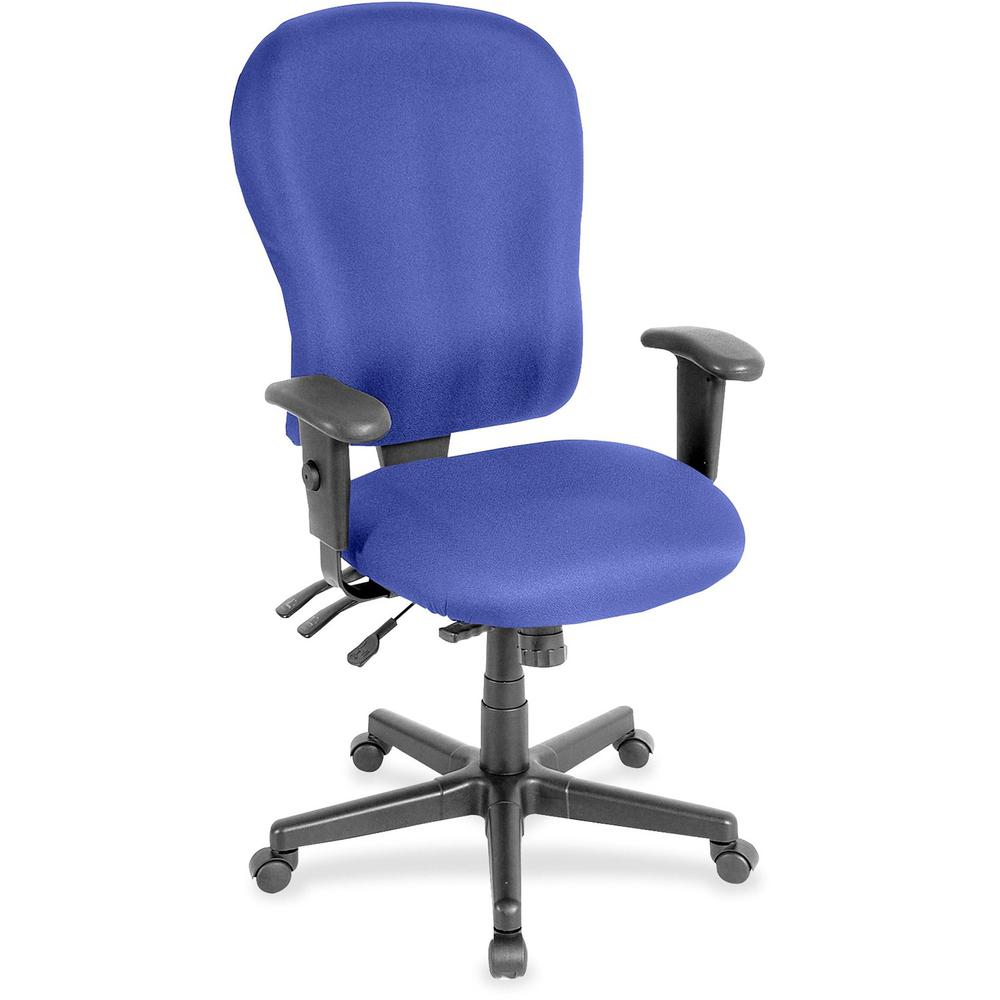 Eurotech 4x4xl High Back Task Chair - Cobalt Fabric Seat - Cobalt Fabric Back - High Back - 5-star Base - Armrest - 1 Each. Picture 1