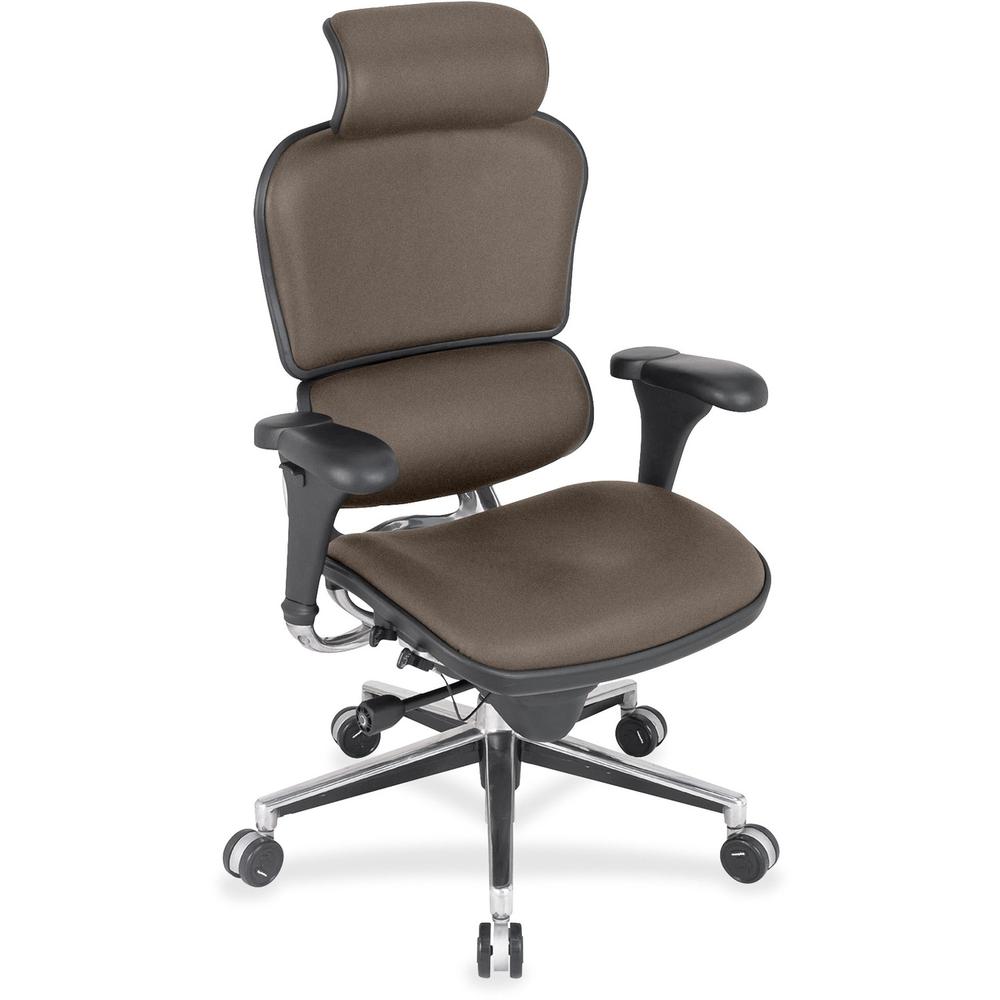 Eurotech Ergohuman Leather Executive Chair - Java Vinyl, Fabric, Leather Seat - Java Vinyl, Fabric, Leather Back - 5-star Base - 1 Each. Picture 1