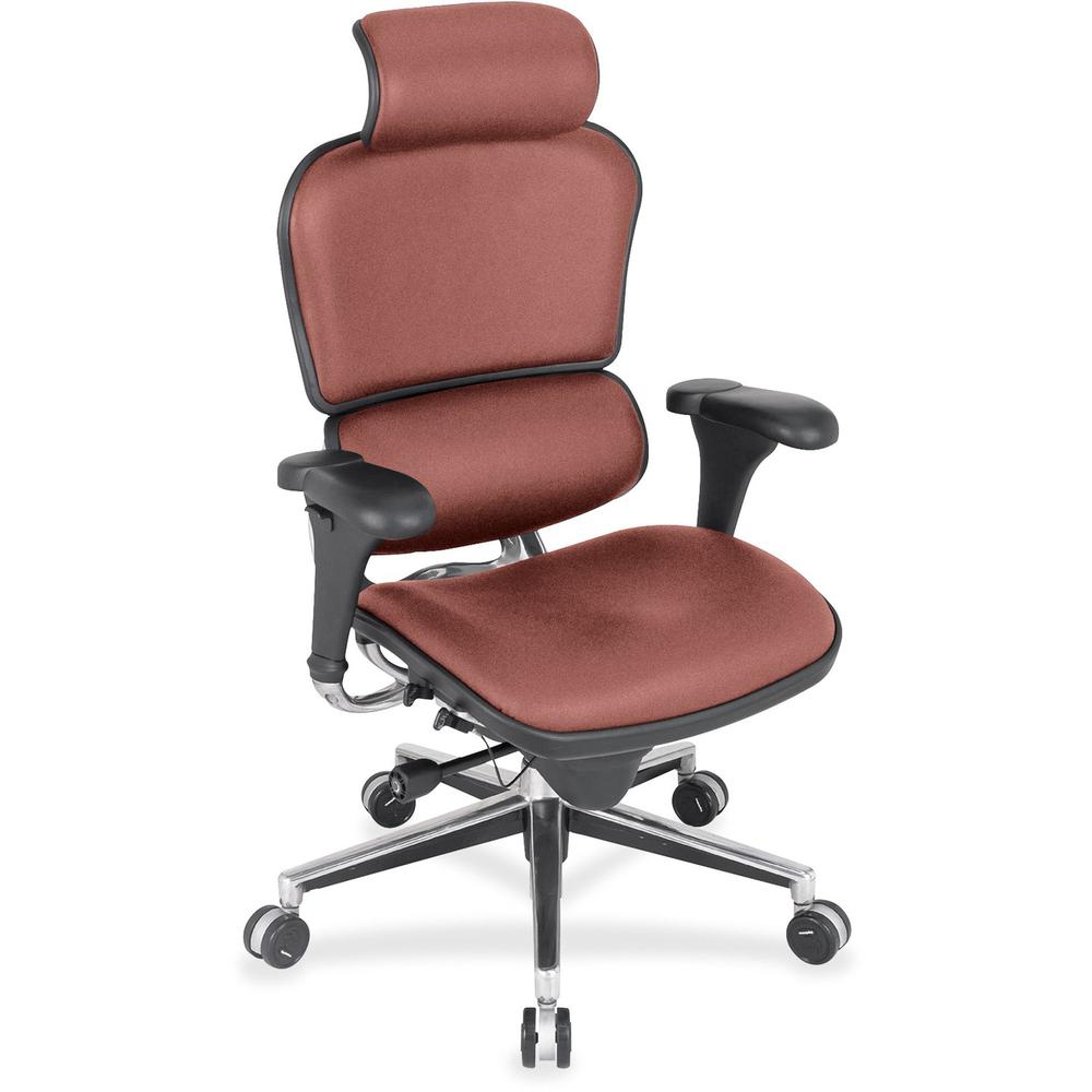 Eurotech Ergohuman Leather Executive Chair - Cordovan Fabric, Leather, Vinyl Seat - Cordovan Vinyl, Fabric, Leather Back - High Back - 5-star Base - 1 Each. Picture 1