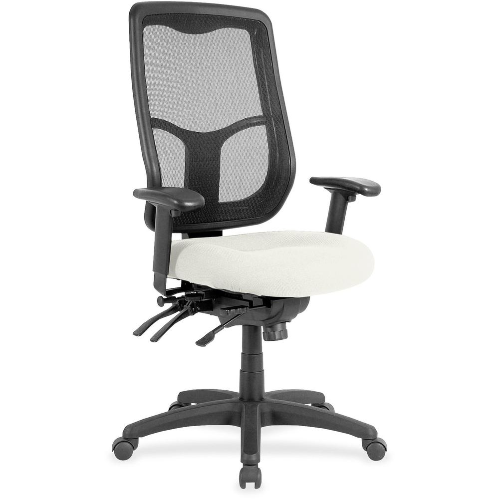Eurotech Executive Chair - Fabric Seat - High Back - Snow - Vinyl - 1 Each. Picture 1