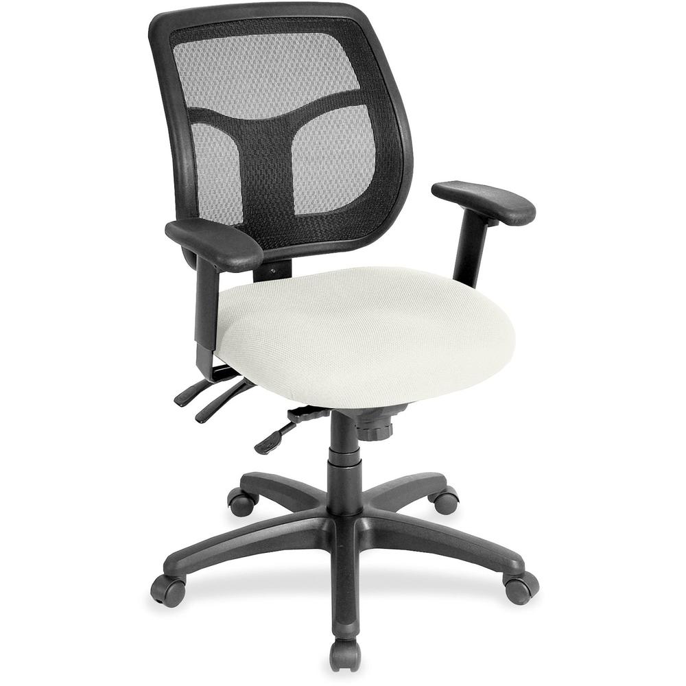 Raynor Task Chair - Snow Fabric, Vinyl Seat - 1 Each. Picture 1