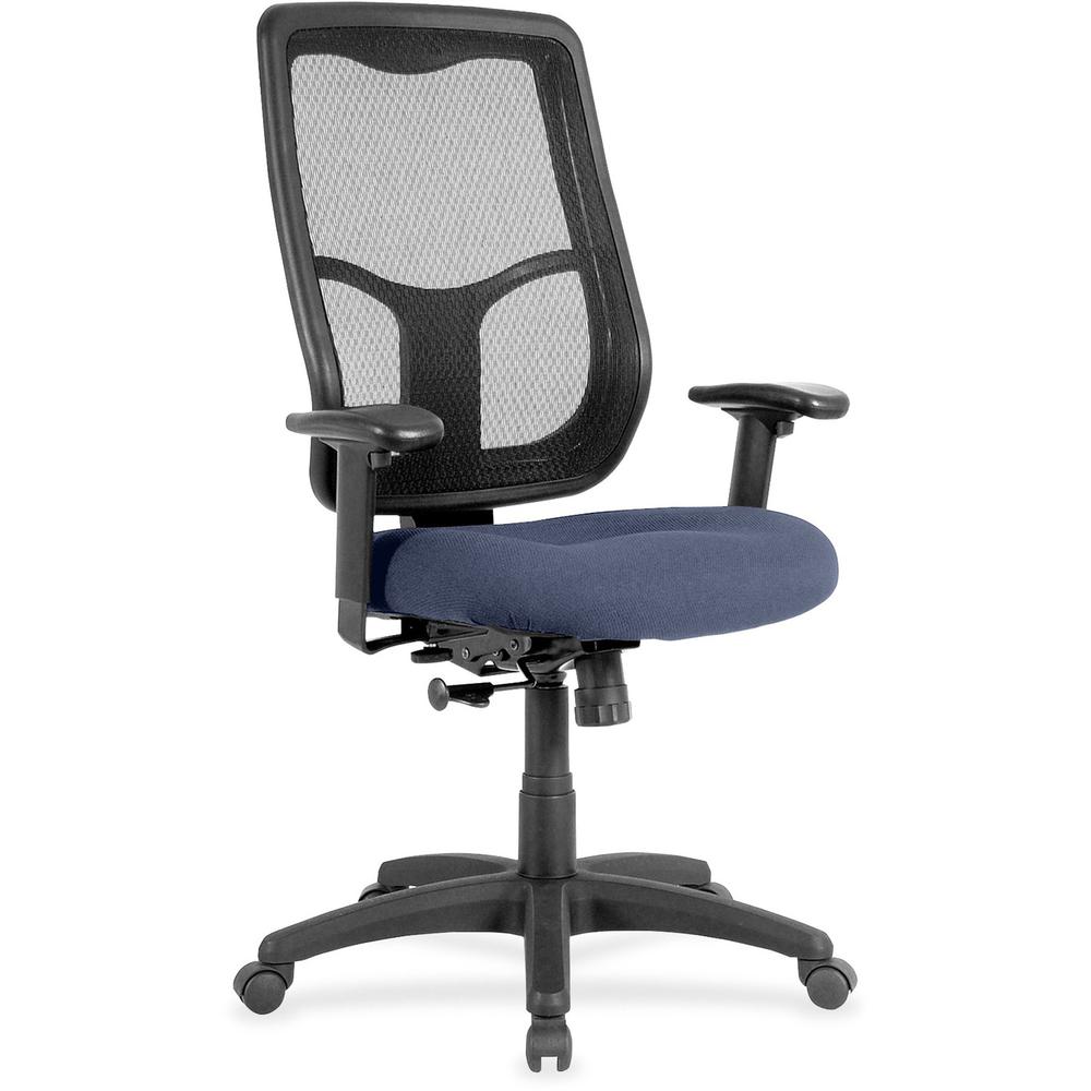 Eurotech Apollo High Back Synchro Task Chair - Ocean Fabric, Vinyl Seat - High Back - 5-star Base - 1 Each. Picture 1
