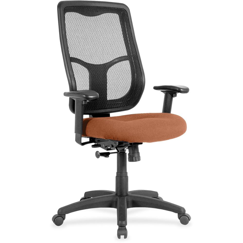 Eurotech Apollo High-back with Ratchet Back - Coral Azalea Fabric Seat - High Back - 5-star Base - 1 Each. The main picture.