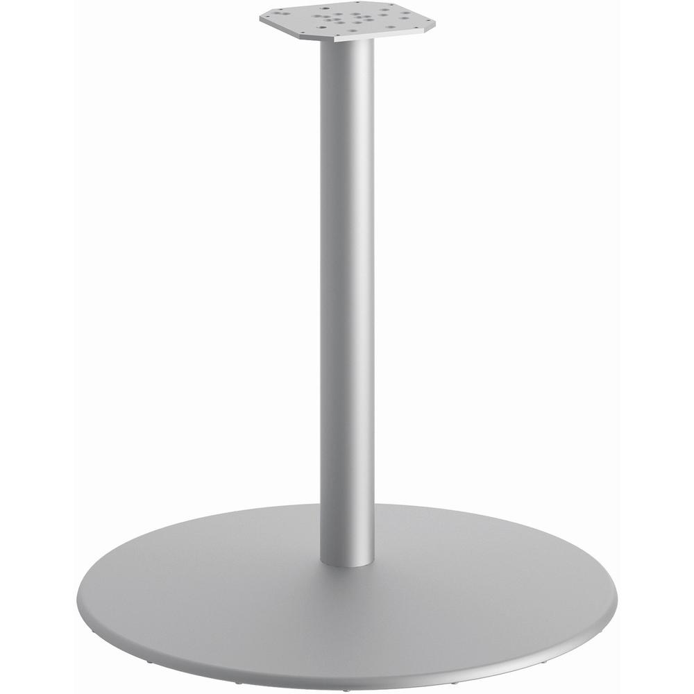 HON Between HBTTD30 Table Base - Round Base - Textured Silver. Picture 1