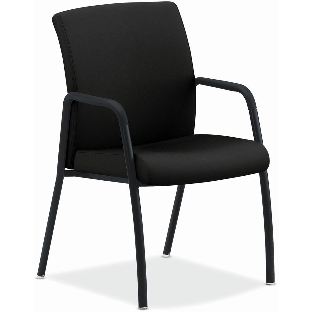 HON Ignition Chair - Black Fabric Back - Black Steel Frame - Black - Armrest. The main picture.