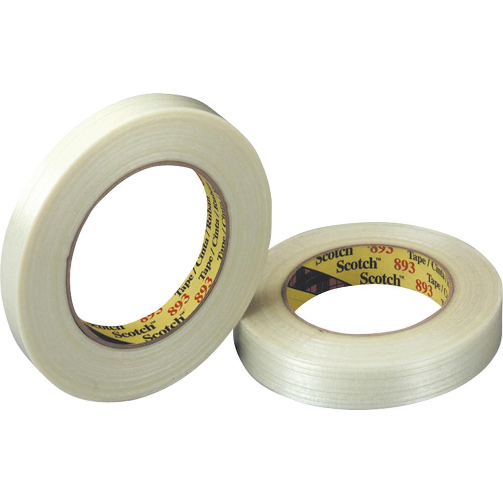 Scotch General-Purpose Filament Tape - 60 yd Length x 1" Width - 6 mil Thickness - 3" Core - Glass Yarn Backing - Tear Resistant, Split Resistant, Curl Resistant, Moisture Resistant, Scuff Resistant, . Picture 1