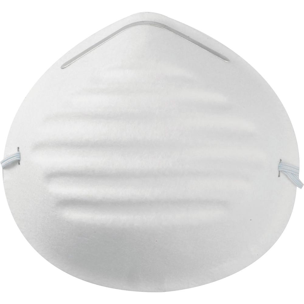 First Aid Only Adjustable Nose Clip Dust Mask - Dust Protection - White - Adjustable - 5 / Pack. Picture 1