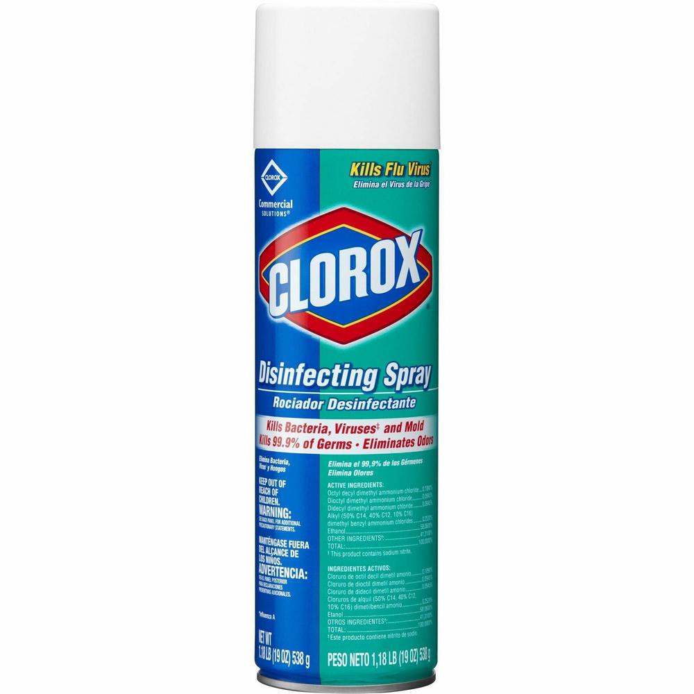 Clorox Commercial Solutions Disinfecting Aerosol Spray - 19 fl oz (0.6 quart) - Fresh Scent - 1 Each - Pleasant Scent, Disinfectant. Picture 1