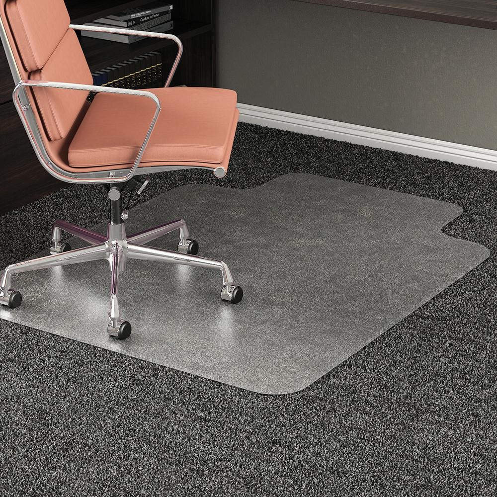 Deflecto RollaMat for Carpet - Carpeted Floor - 53" Length x 45" Width - Vinyl - Clear - 1Each. Picture 1