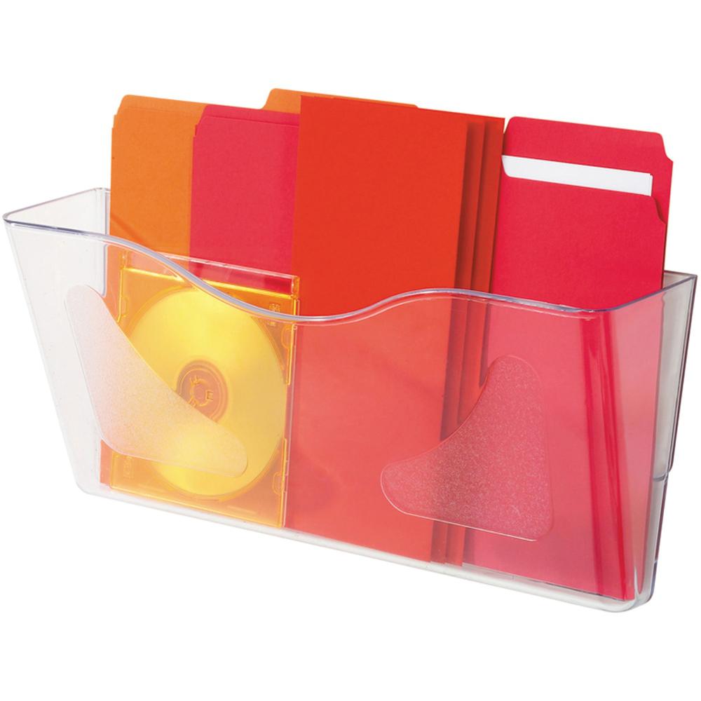 Deflecto Euro-Style DocuPocket - 1 Pocket(s) - 6.6" Height x 15" Width x 4" Depth - Clear - Plastic - 1 Each. Picture 1