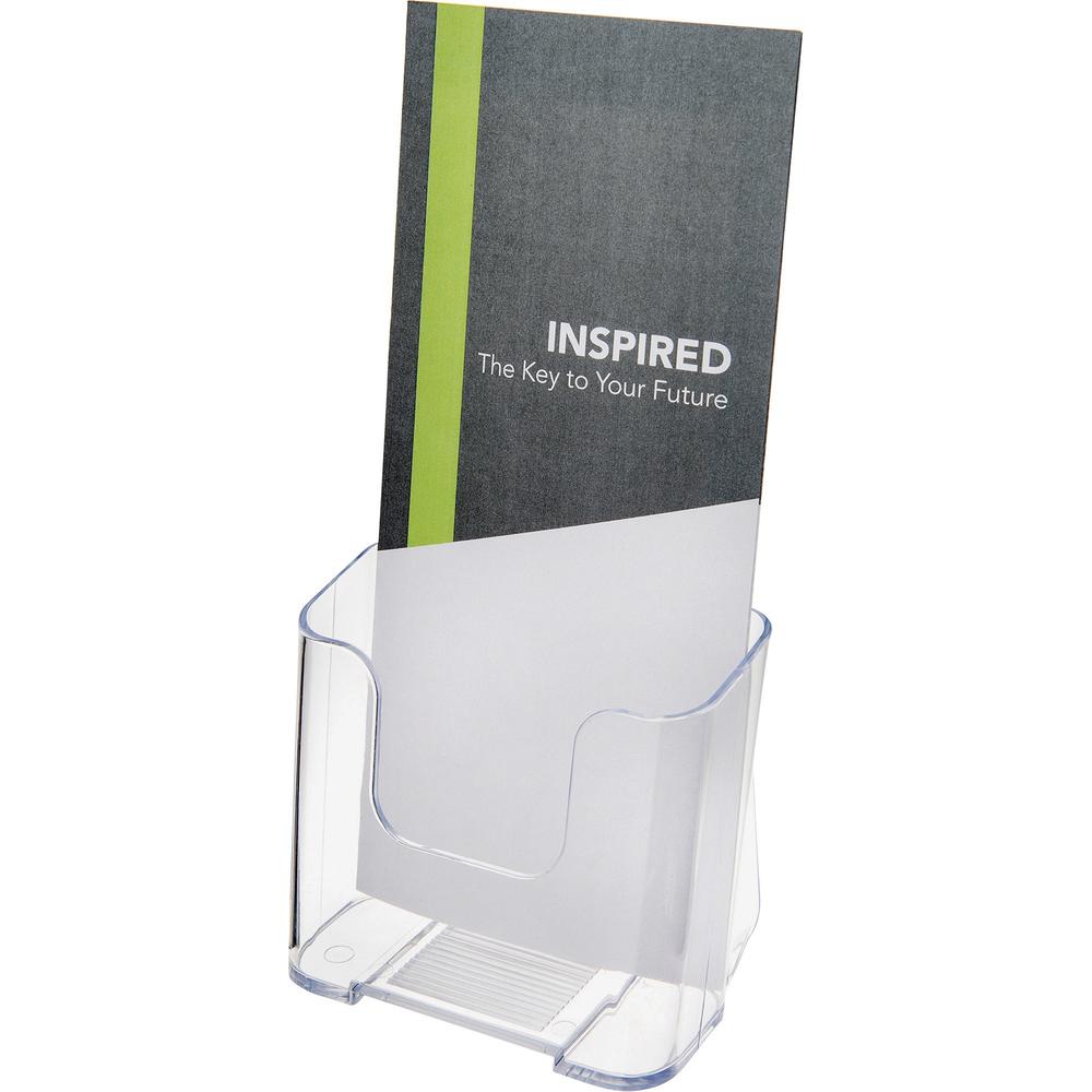 Deflecto Single Compartment DocuHolder - 1 Pocket(s) - 7.8" Height x 4.4" Width x 3.3" DepthDesktop - Clear - Plastic - 1 Each. Picture 1